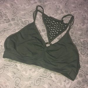 Olive Green Cutout VS Bralette 🤑